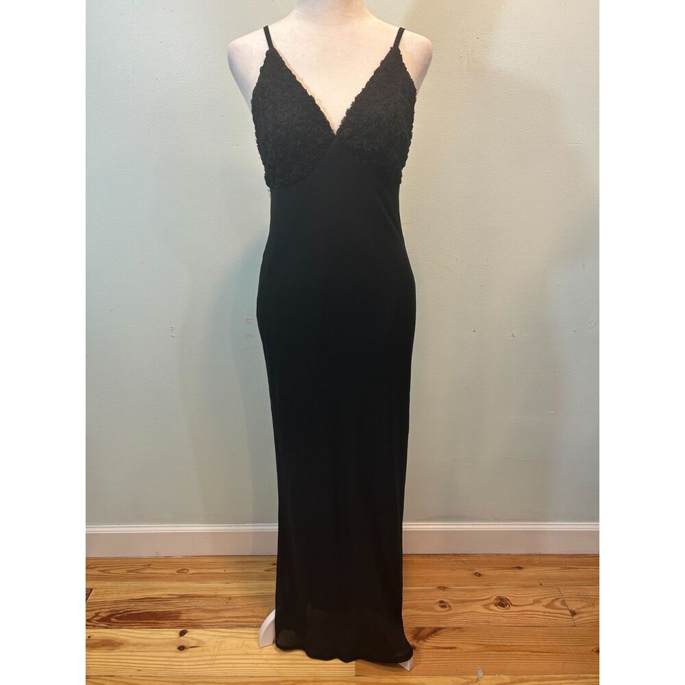Wild Fable Black Lull Length Maxi Halter Dress Gown Size Small Goth Dark Fairy